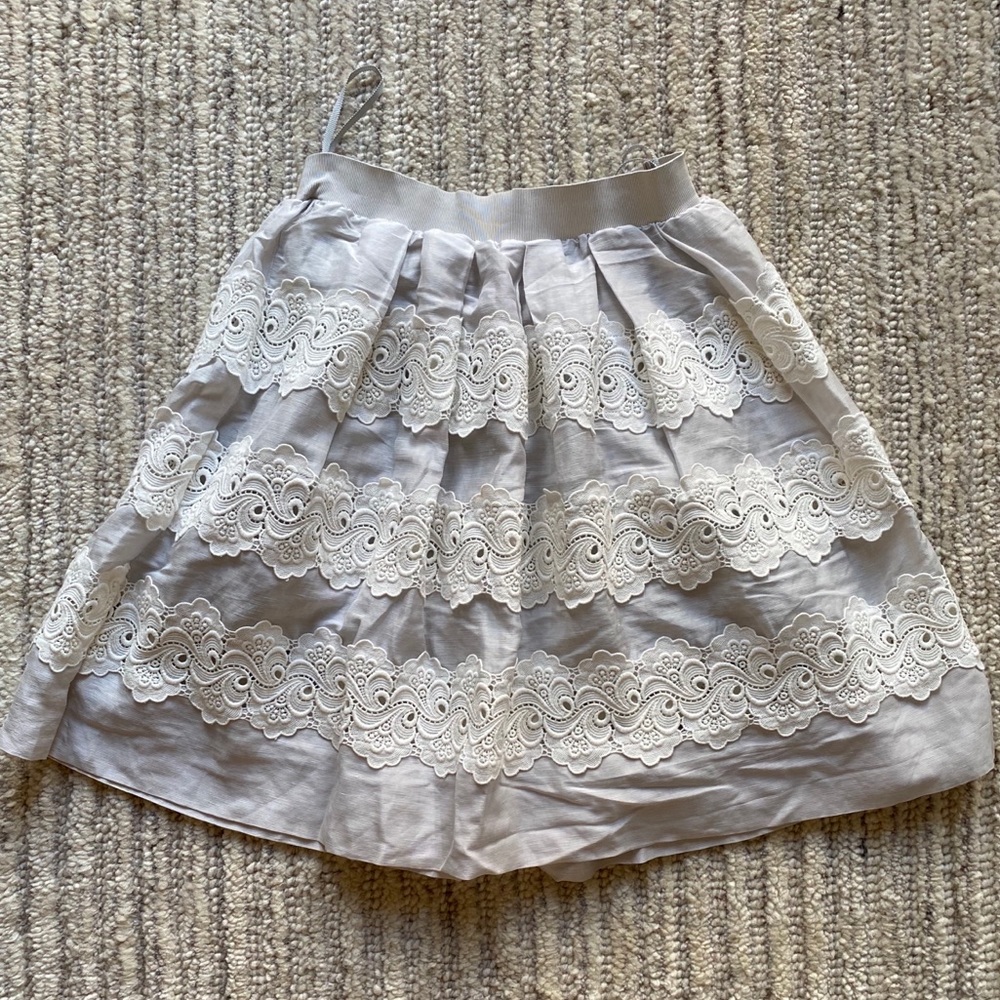 Anthropologie Lace Full Skirt